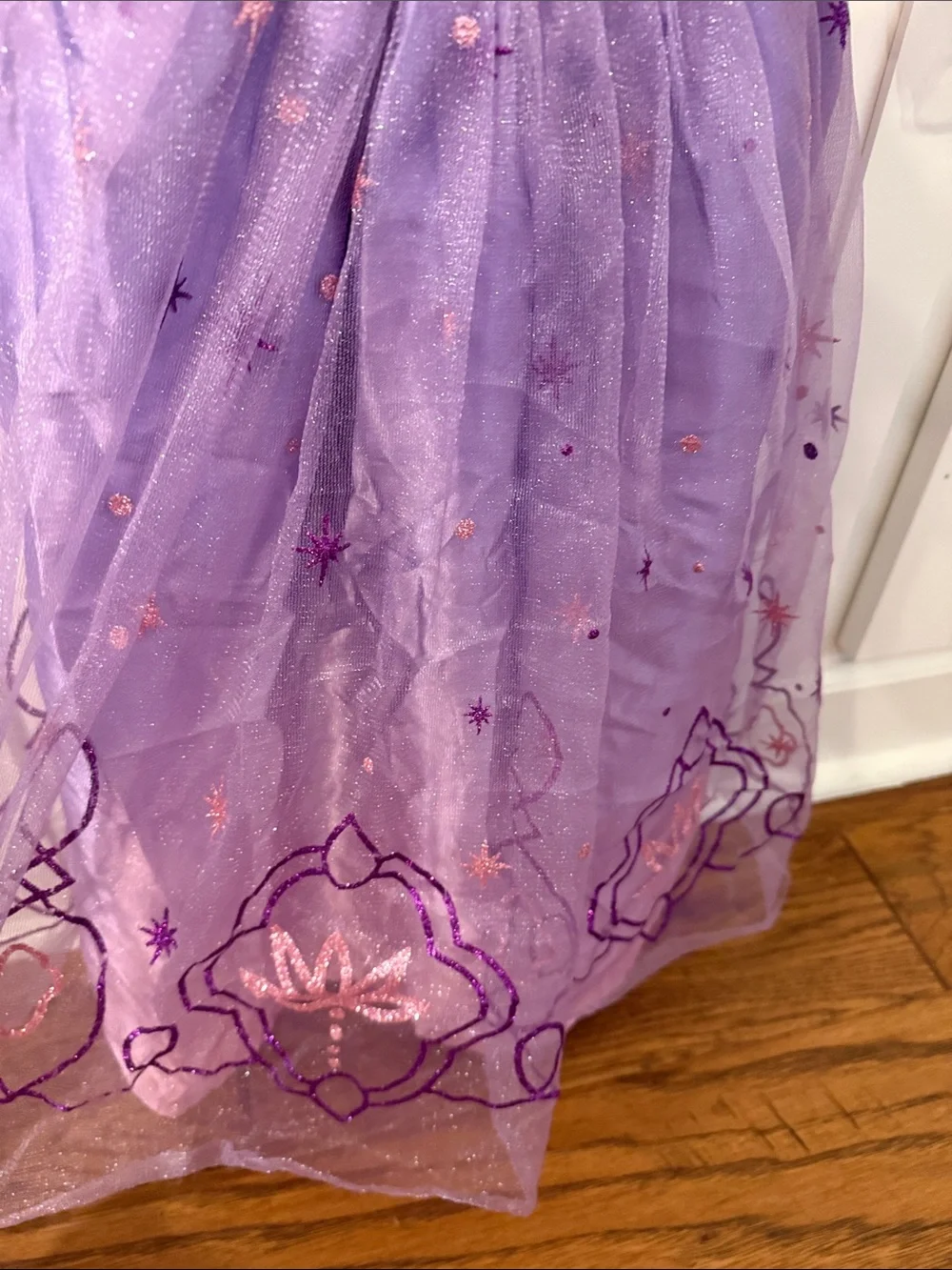 Purple Rapunzel Princess Kids Costume Dress with Pink Accents size 3-4 years